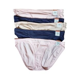 Jenni Intimates‎ Bikini Underwear Women's XXXL 3X Solid Colors Set of 5 Panties